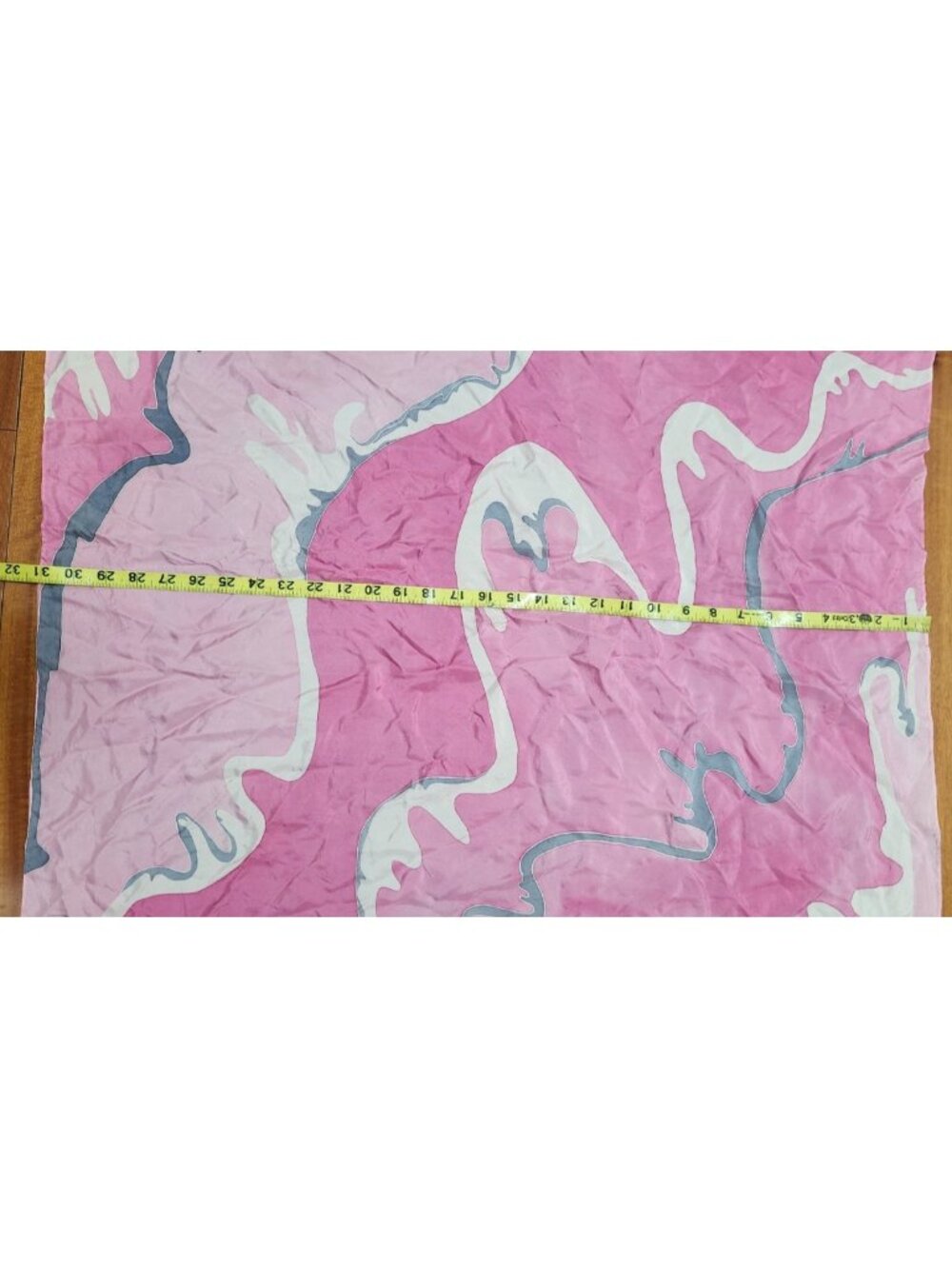 Pink Abstract Sheer Scarf Wrap Shawl Square Bandana Y2K Soft Girl 31x32 - Picture 6 of 7